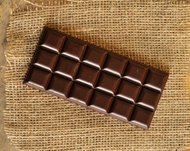 Não colocamos pedaços grandes de chocolate para derreter