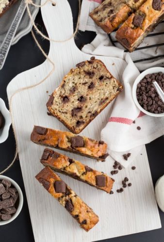 Bolo de iogurte com pepitas de chocolate