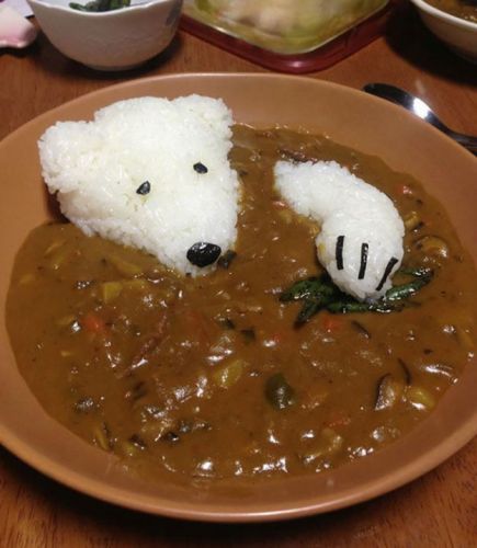 Urso branco no curry