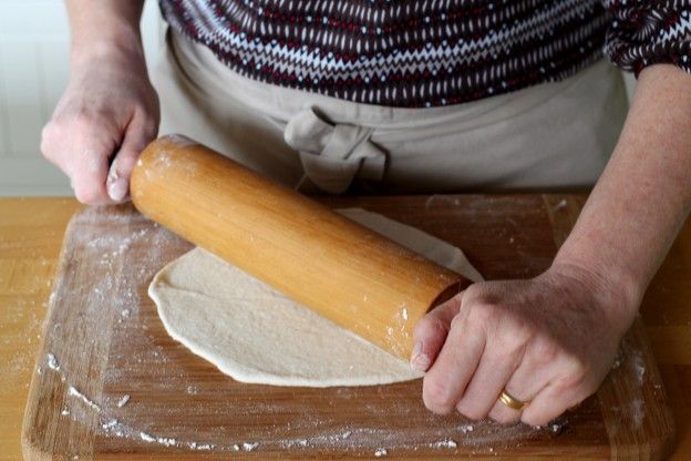 Os naans antes do cozimento