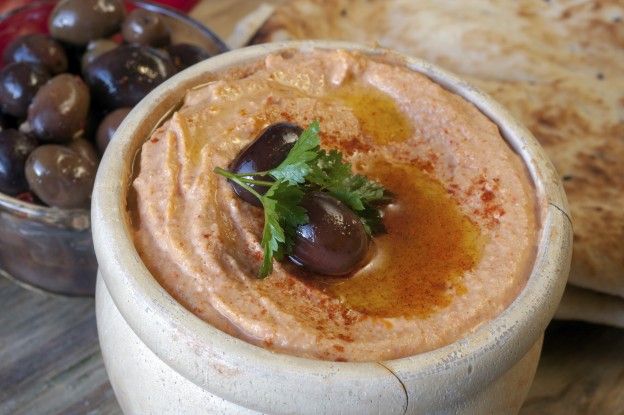 Purê de pimentão: muhammara