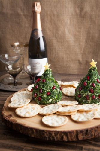 Árvore de Natal de queijo cremoso