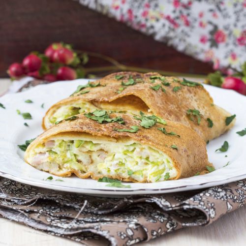 Strudel de abóbora, ricota e manjericão