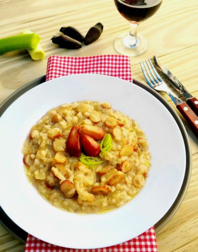 25- Risotto de pinhão com alho poró