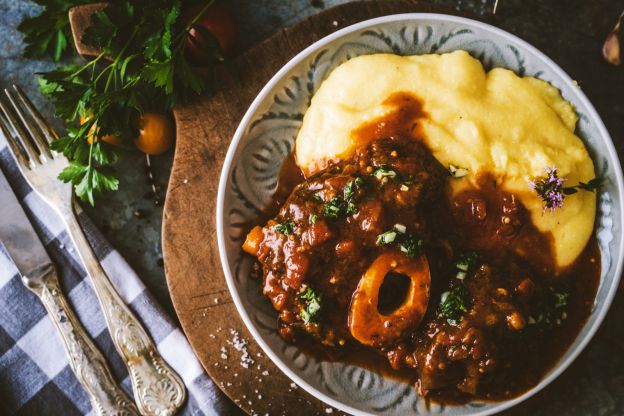 Ossobuco com polenta