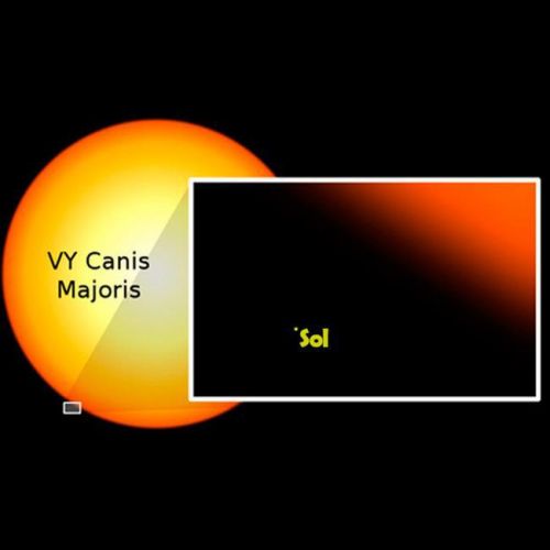 17 – E por falar em estrelas, algumas são bem maiores que o sol