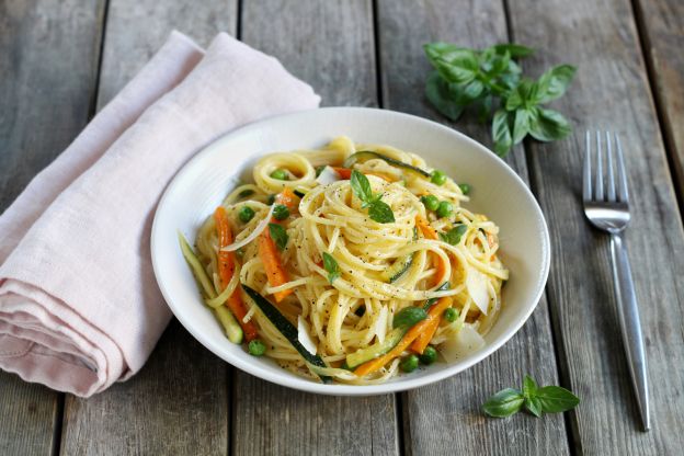 Spaghetti à Veggienara, a versão vegetariana do Carbonara!