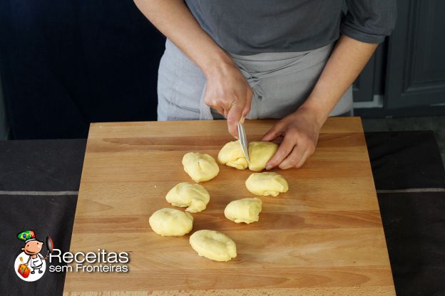 Preparação dos mini brioches