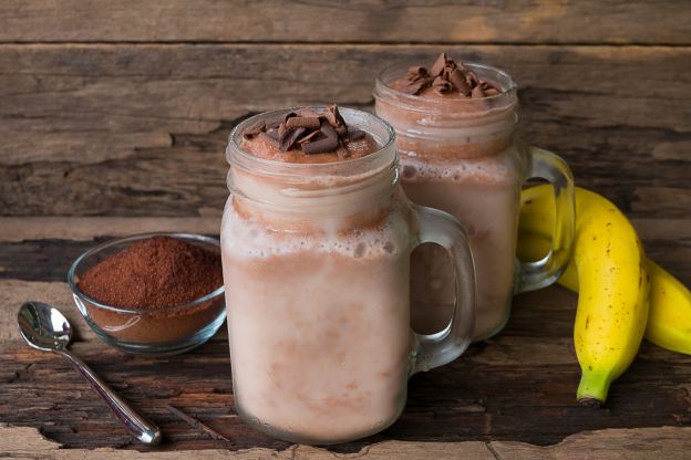 Smoothie de banana com chocolate