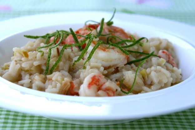 Risotto de camarões