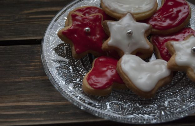 Biscoitos confeitados de Natal