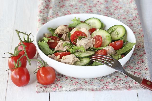 Salada de atum e pepino