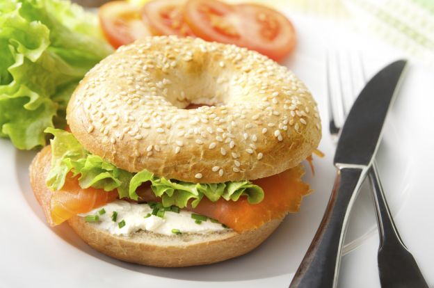 Bagels de salmão