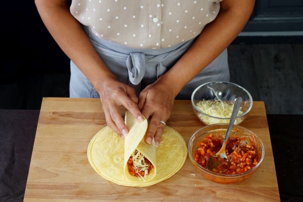 preparação da enchilada