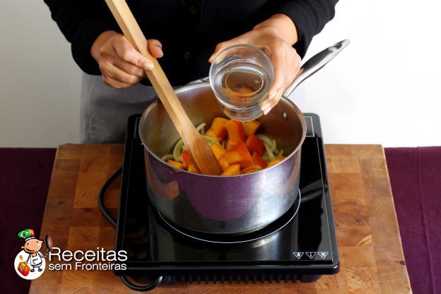 Cozimento da sopa e da quinoa