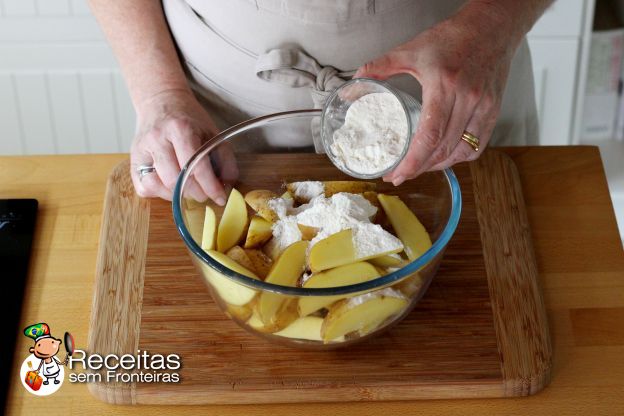 Batatas e farinha