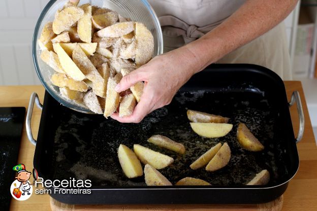 Colocar as batatas