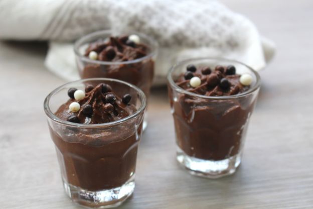 Mousse de chocolate com abacate