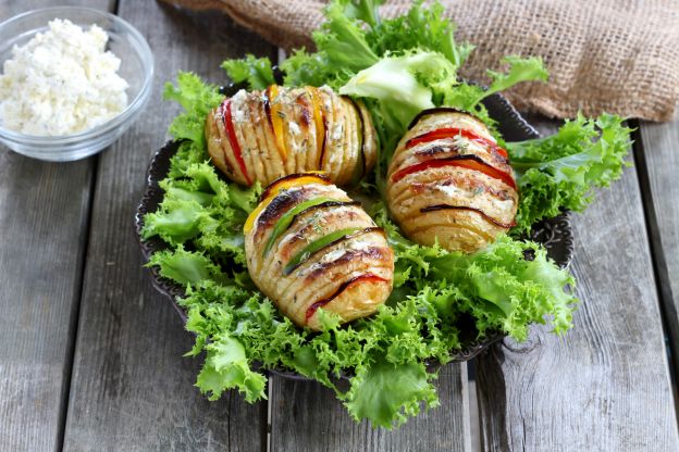 Batatas Hasselback (ou batatas suecas)