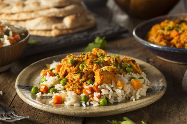 Frango com castanha de caju e garam masala