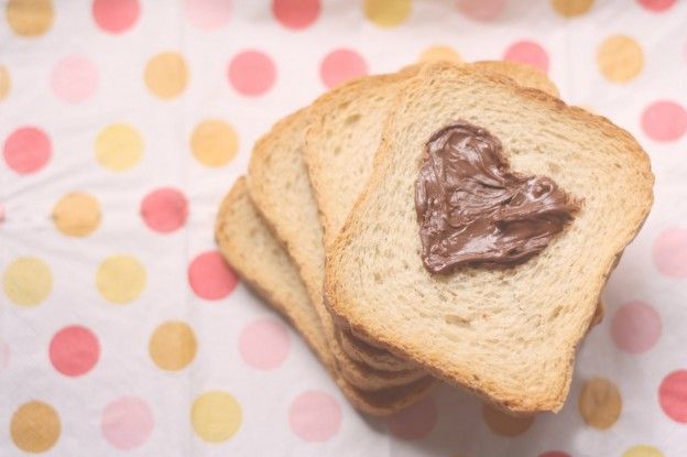 Fatias de pão hublot de Nutella