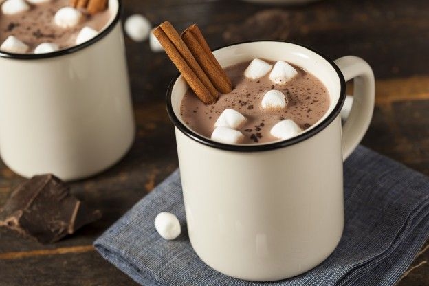 Chocolate quente com marshmallows