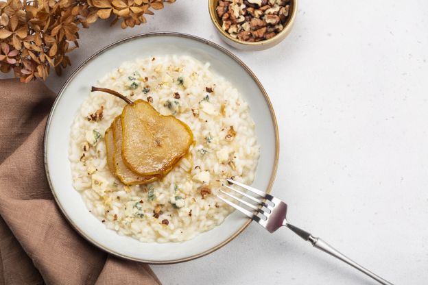 Risotto pere e noci (Risotto de pera e nozes)