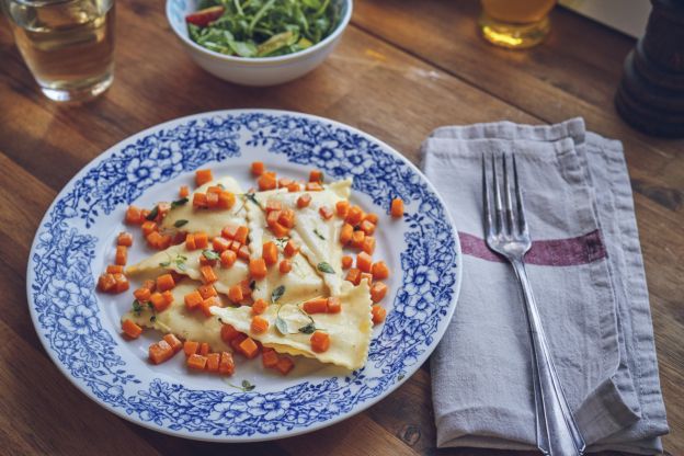 Ravioli de abóbora caseiro