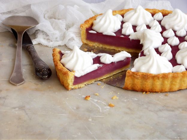 torta de morangos com merengue