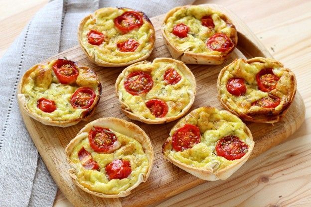 Mini quiches com massa de tortilla