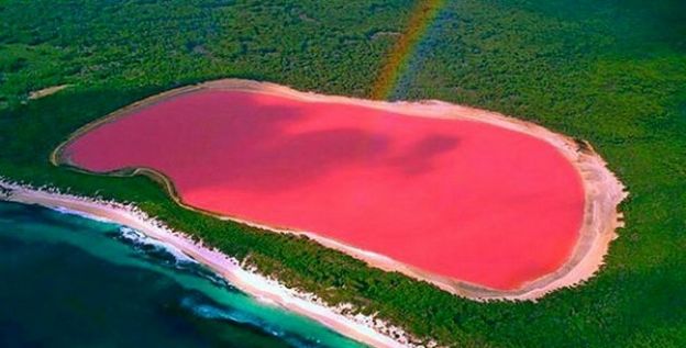 Lago Hillier, na Austrália