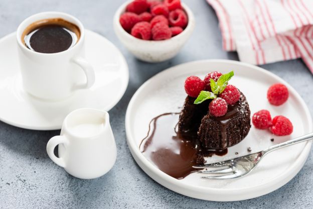 Fondant au chocolat com café expresso