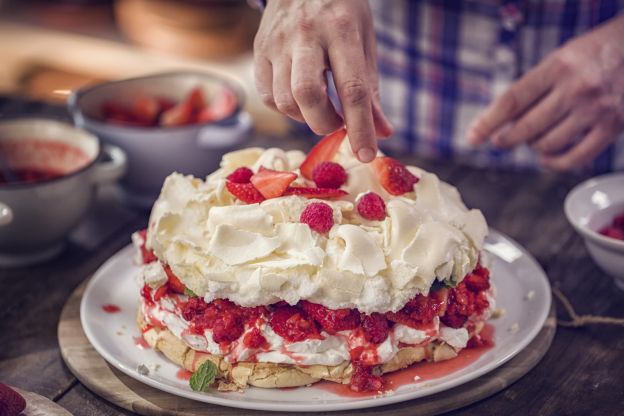 Framboesa: Pavlova de framboesa