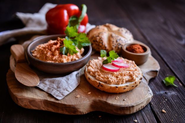 Creme de queijo e pimentão