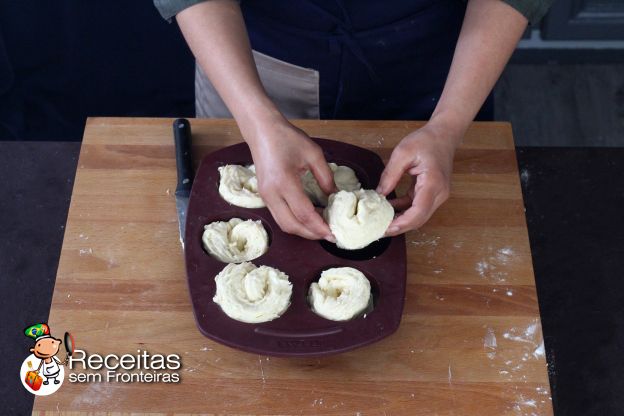 Preparação dos  cruffins