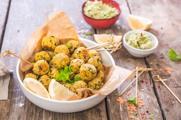 Croquetes de lentilhas coral