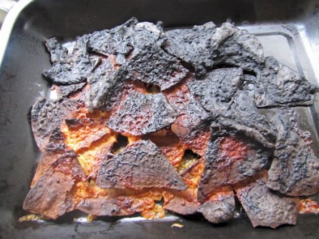 8 - Quando aqueles 'nachos' que você planejou, mais parece com lava vulcânica