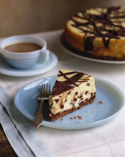 Cheesecake com pepitas de chocolate