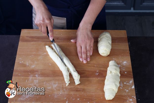 Preparação dos  cruffins