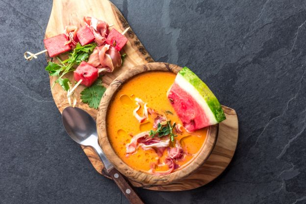 Salmorejo com melão