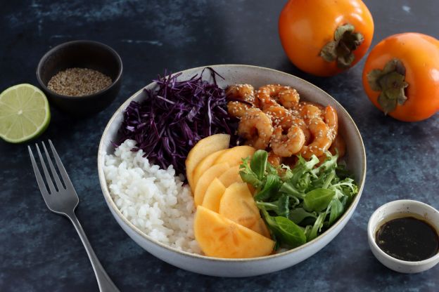 Poke bowl de camarão