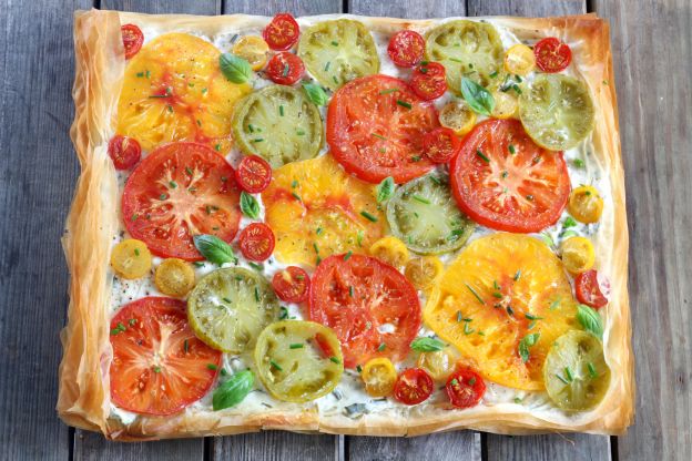 Torta de tomates multicores