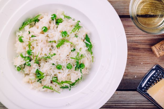 Arroz basmati com frango e ervilha