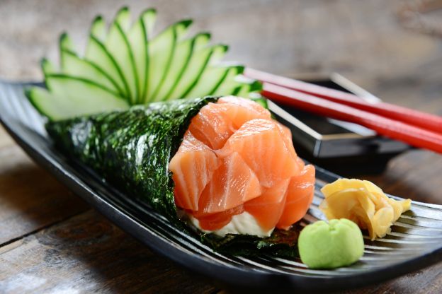 Temaki de salmão