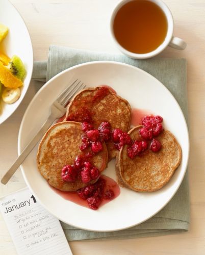 As pancakes com leite de amêndoas