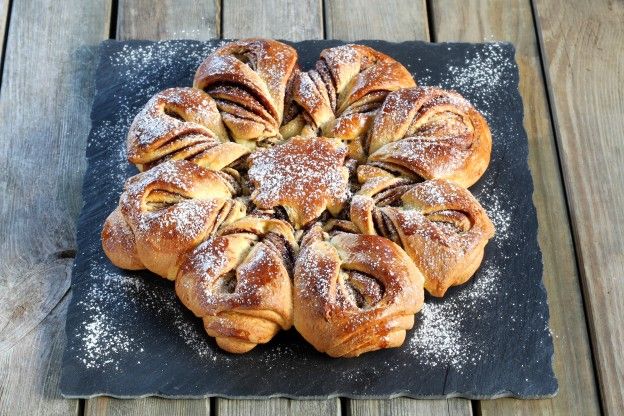 Brioche recheado com Nutella