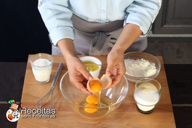 Preparação da massa de baunilha