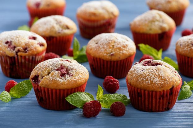 Muffins integrais com frutas