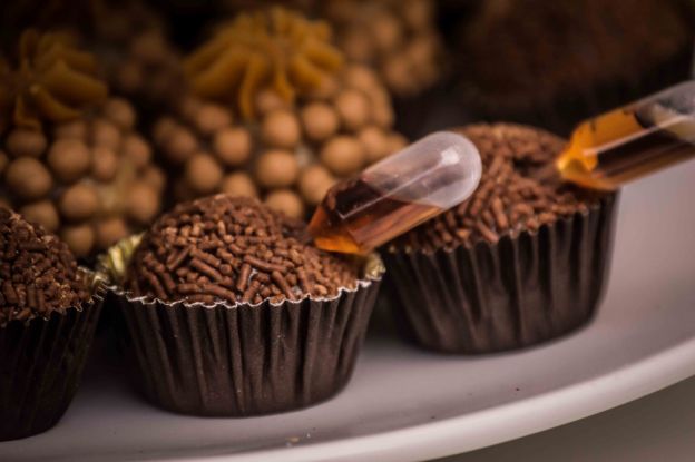 Brigadeiro com capsulas de rum