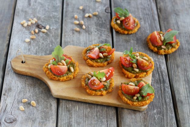 Mini pizza low carb de batata doce